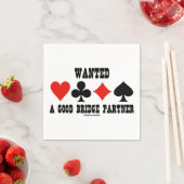 Eine Brücke für gute Bridge-Partner-Card-Anzug gew Serviette (Beispiel)