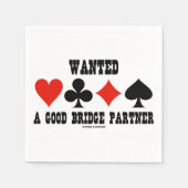 Eine Brücke für gute Bridge-Partner-Card-Anzug gew Serviette (Vorderseite)
