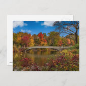 Eine Brücke im Central Park Postkarte (Vorne/Hinten)