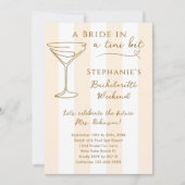 Eine Brücke in einem Tini-Bit Bachelorette-Tour Einladung (Vorderseite)