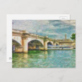 Eine Brücke in Paris Postkarte (Vorne/Hinten)