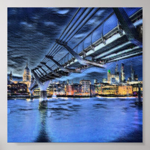 Eine Brücke über das Wasser Poster