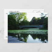 Eine Brücke über den See im Prospect Park Postkarte (Vorne/Hinten)
