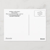 Eine Brücke über den See im Prospect Park Postkarte (Rückseite)