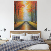 eine Brücke über einen Bach mit Bäumen Leinwanddruck (Insitu (Schlafzimmer))