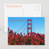 Eine Brücke zum Geburtstag Postkarte (Vorne/Hinten)