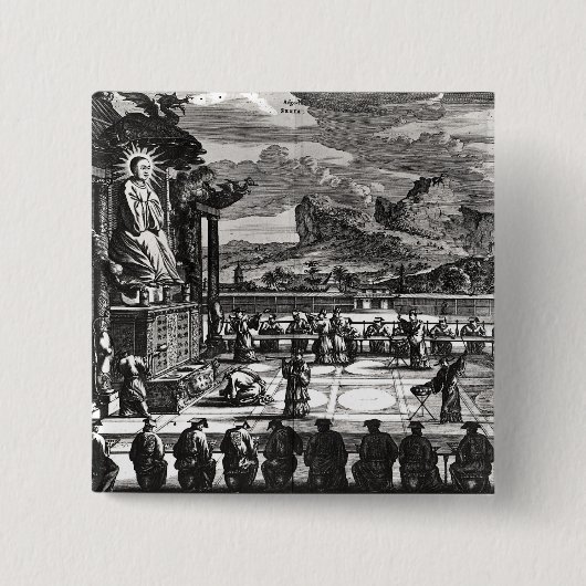 Eine buddhistische Zeremonie von, 'Indiae Button (Vorderseite)