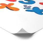 Eine Bug Collection Alphabet Children Wall Art Poster (Ecke)