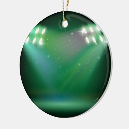 Eine Bühne mit Scheinwerfern Keramik Ornament (Links)