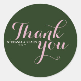 Eine Bühne und eine blütige moderne Minimalistisch Runder Aufkleber