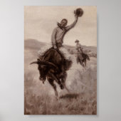 Eine Bulle reiten | Elling William Gollings Poster (Vorne)