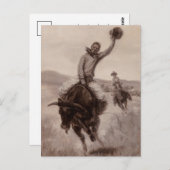 Eine Bulle reiten | Elling William Gollings Postkarte (Vorne/Hinten)