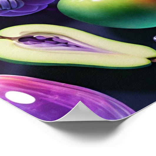 Eine bunte Auswahl an Früchten Poster (Ecke)