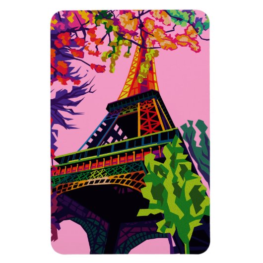 Eine bunte Feier zum Eiffelturm Magnet (Vertikal)
