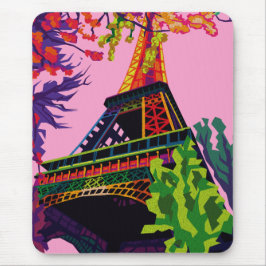 Eine bunte Feier zum Eiffelturm Mousepad