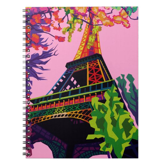 Eine bunte Feier zum Eiffelturm Notizblock (Vorderseite)