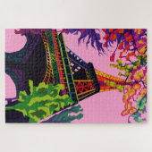 Eine bunte Feier zum Eiffelturm Puzzle (Horizontal)