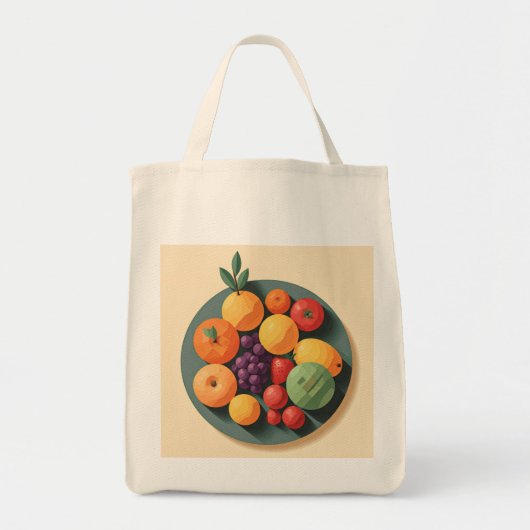 Eine bunte Fruchtfiesta Tragetasche (Vorne)