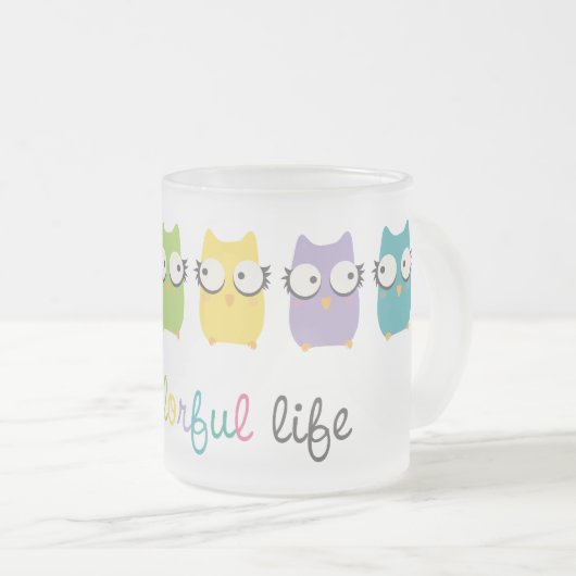 Eine bunte Leben-Tasse oder -glas Mattglastasse (VorderseiteRechts)