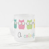 Eine bunte Leben-Tasse oder -glas Mattglastasse (Vorderseite Links)