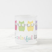 Eine bunte Leben-Tasse oder -glas Mattglastasse (Mittel)