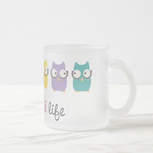 Eine bunte Leben-Tasse oder -glas Mattglastasse (Rechts)