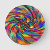 Eine bunte Pinwheel-Uhr Runde Wanduhr (Vorderseite)