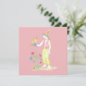 Eine Buntstiftzeichnung einer Frau (Stehend Vorderseite)