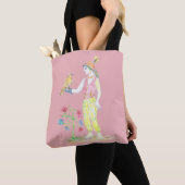 Eine Buntstiftzeichnung einer Frau Tasche (Von Nahem)