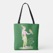 Eine Buntstiftzeichnung einer Frau Tasche (Rückseite)
