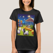 eine Cartoon-Illustration einer Krippe mit T-Shirt (Vorderseite)