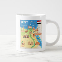 Eine Cartoon-Karte Ägyptens