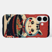 eine Cartoon-Maneki-Neko-Katze Case-Mate iPhone Hülle (Rückseite (Horizontal))