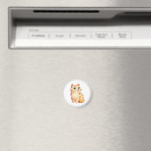 eine Cartoon-Orangekatze Magnet (In Situ (Geschirrspüler))