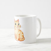 eine Cartoon-Orangekatze mit getigertem Fell Kaffeetasse (VorderseiteRechts)