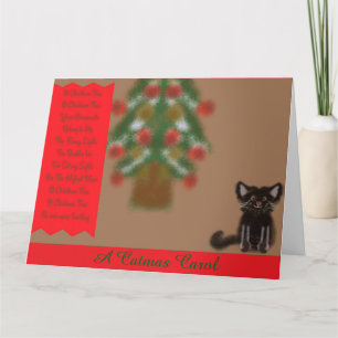 Eine Catmas Carol Faltkarte Karte
