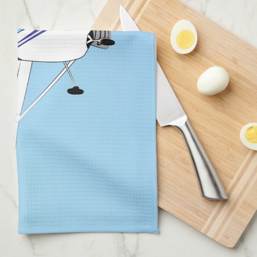 Eine Cessna im Flug Geschirrtuch (Viertel Falte)