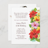 Eine Chic Luau Party Einladung (Vorne/Hinten)