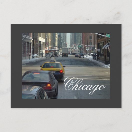 Eine Chicago Winter Postkarte (Vorderseite)