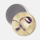EINE CHICKADEE VON SHARON SHARPE MAGNET (Vorderseite/Rückseite)