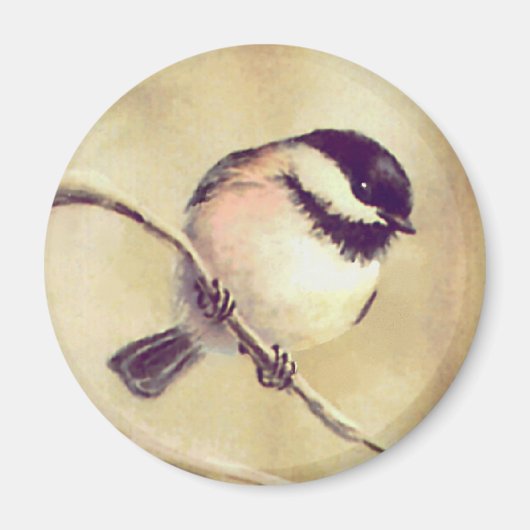 EINE CHICKADEE VON SHARON SHARPE MAGNET (Vorne)