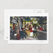 Eine Chinatown SzeneHanford, CA Postkarte (Vorne/Hinten)