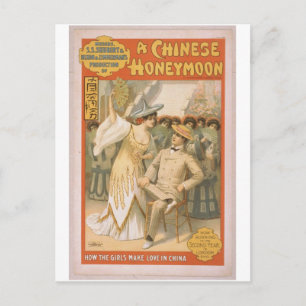 Eine chinesische Flitterwoche Postkarte