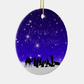 Eine Chisld ist Geborene Snowy Night Keramik Ornament (Rechts)