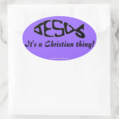 Eine Christliche Sache Ovaler Aufkleber (Tasche)