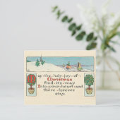 EINE CHRISTMAS-BOTSCHAFT POSTKARTE (Stehend Vorderseite)