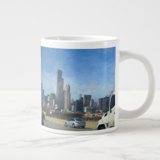 Eine Clear Drive Chicago Jumbo Kaffee Tasse