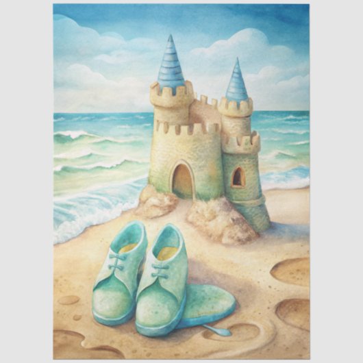 Eine Coastal Series Design 5 Seidenpapier (Vorderseite)
