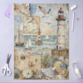 Eine Coastal Series Design 71 Seidenpapier (Basteln)