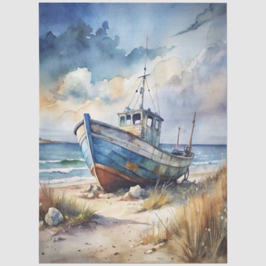 Eine Coastal Series Design 78 Seidenpapier (Vorderseite)